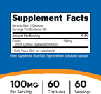 Nutricost Fisetina 100mg, 60 Cápsulas - Antioxidante Natural Polifenol - No Transgénico, Sin Gluten y Vegano