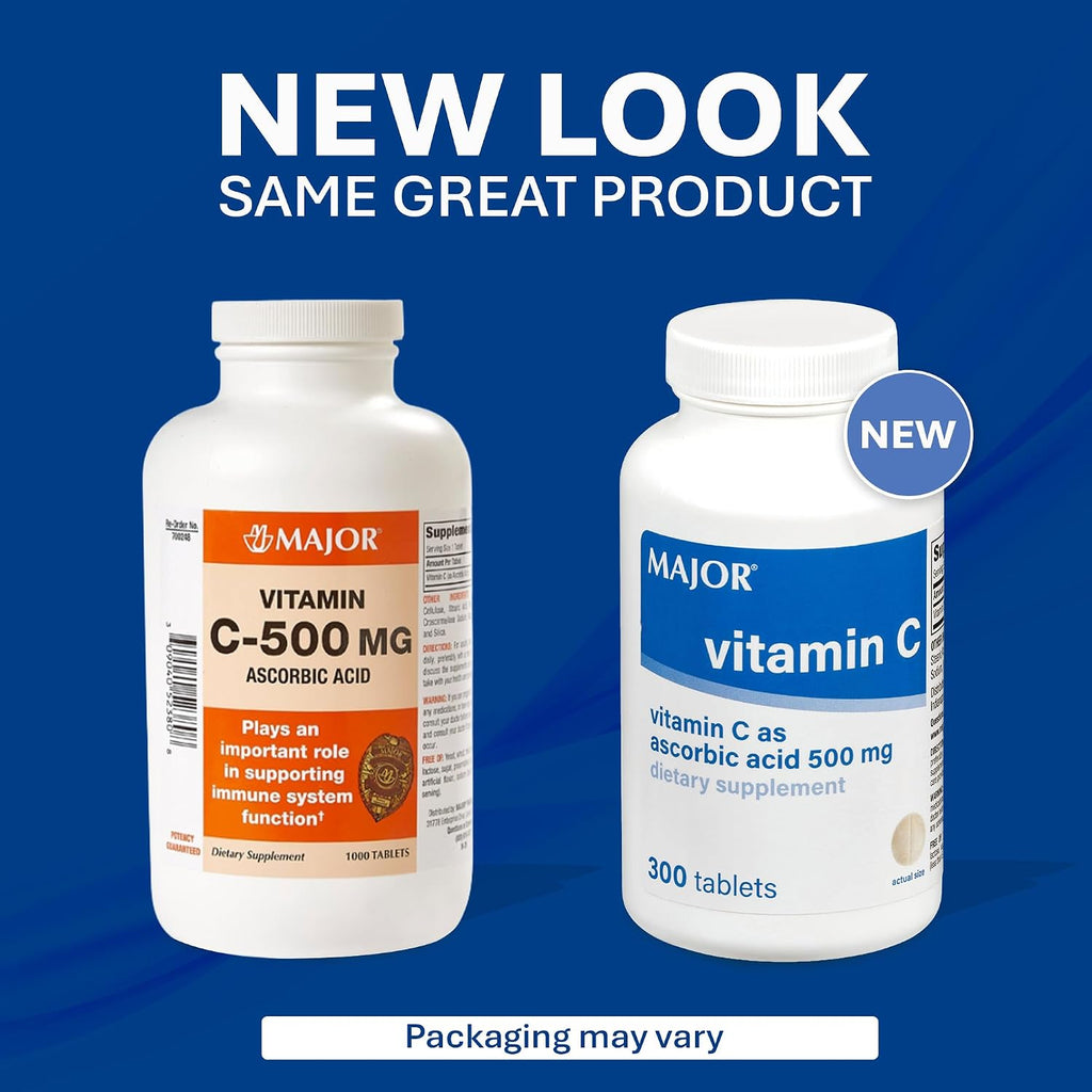 MAJOR Vitamina C 500 mg Ácido Ascórbico - 300 Comprimidos