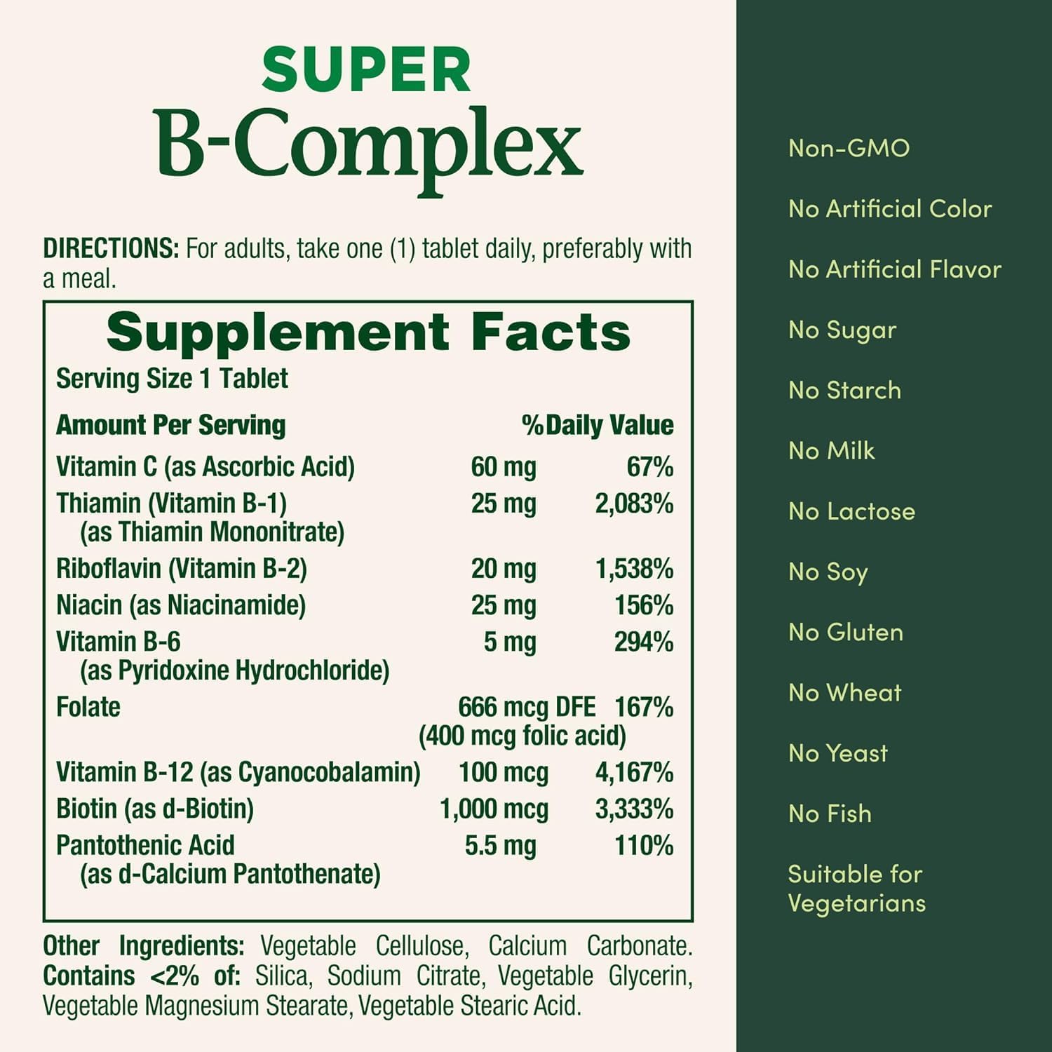 Nature's Bounty Super B Complex con Vitamina C y Ácido Fólico, Apoyo Inmunológico y Energético, 150 Comprimidos - Pack de 2