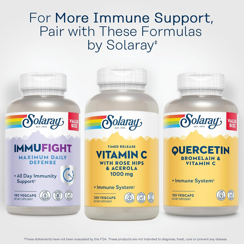 SOLARAY Vitamina C 1000 mg Liberación Prolongada con Escaramujo y Acerola 250 Cápsulas