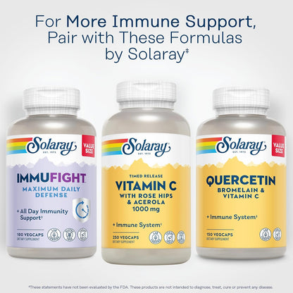 SOLARAY Vitamina C 1000 mg Liberación Prolongada con Escaramujo y Acerola 250 Cápsulas – Image 7