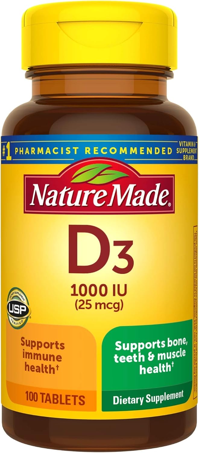 Nature Made Vitamina D3 1000 UI (25 mcg) - 300 Comprimidos
