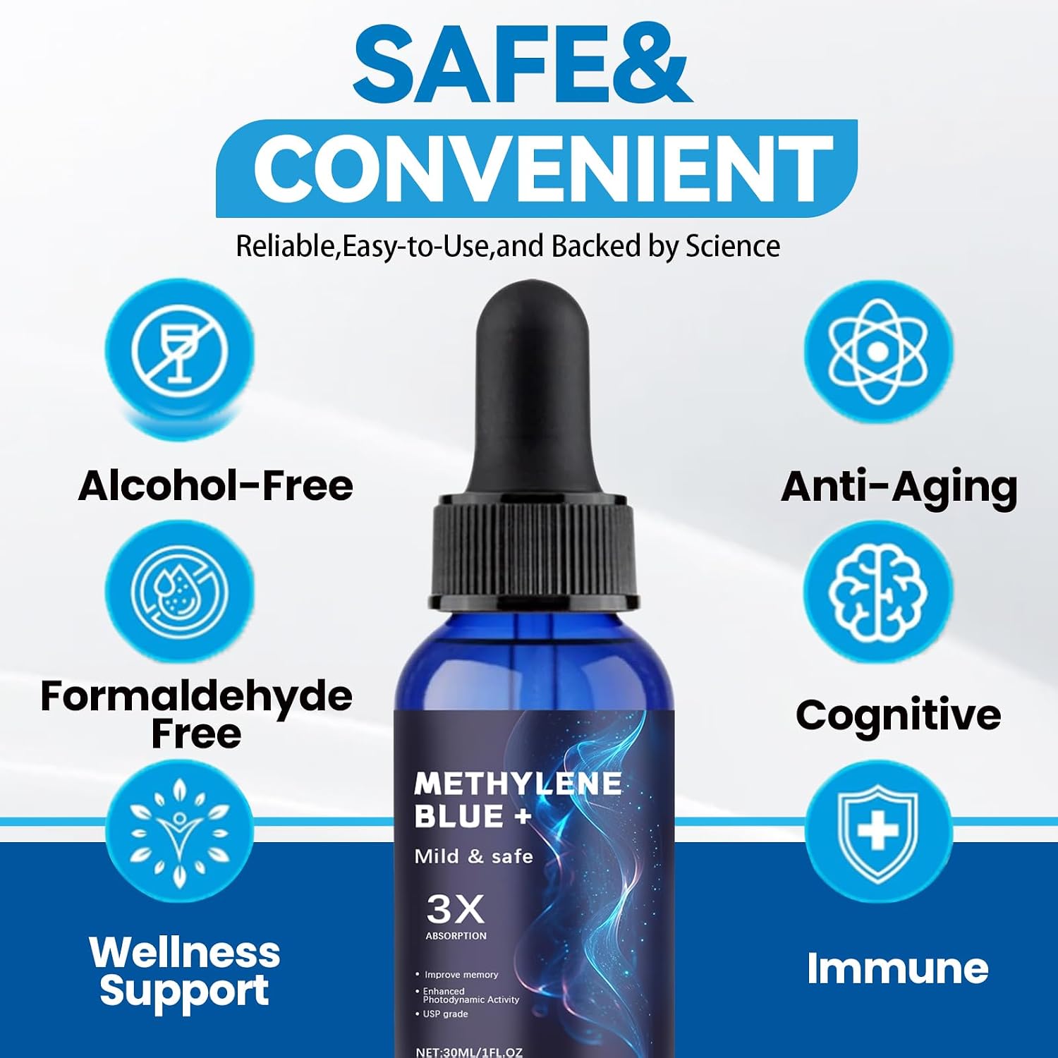 Azul de Metileno Grado Farmacéutico USP - Complemento Alimenticio para el Bienestar Cerebral
