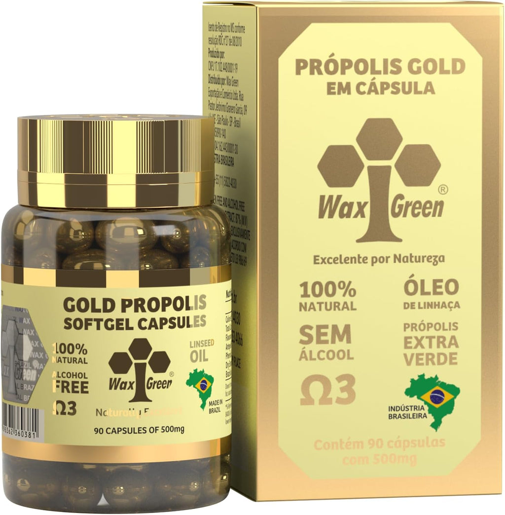 Wax Green Bee Propolis N91 Gold Cápsulas 500mg (90 Cápsulas) - Pack de 6