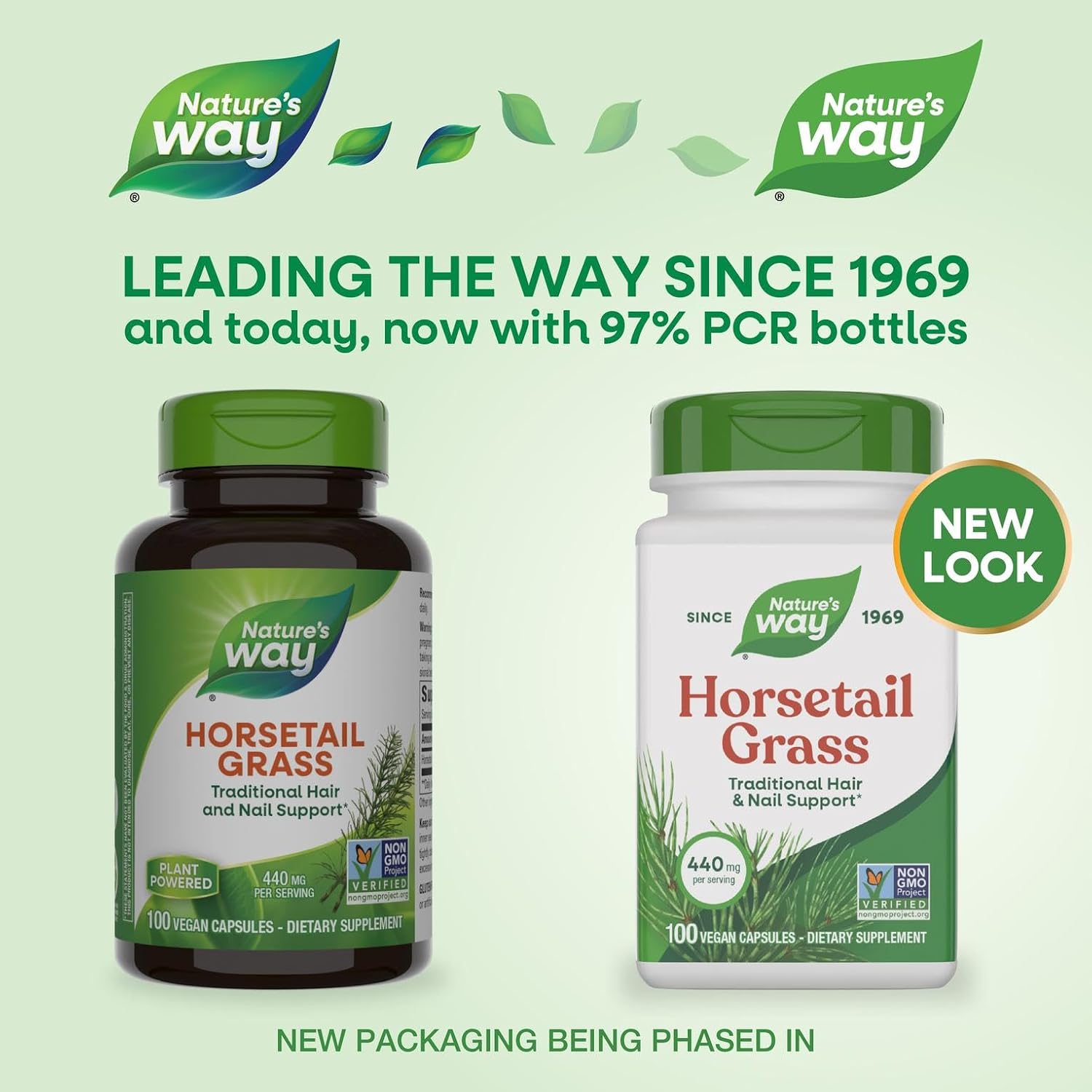 Nature's Way Horsetail Grass 440 mg - 100 Capsules - Herbal Supplement for Hair and Nails