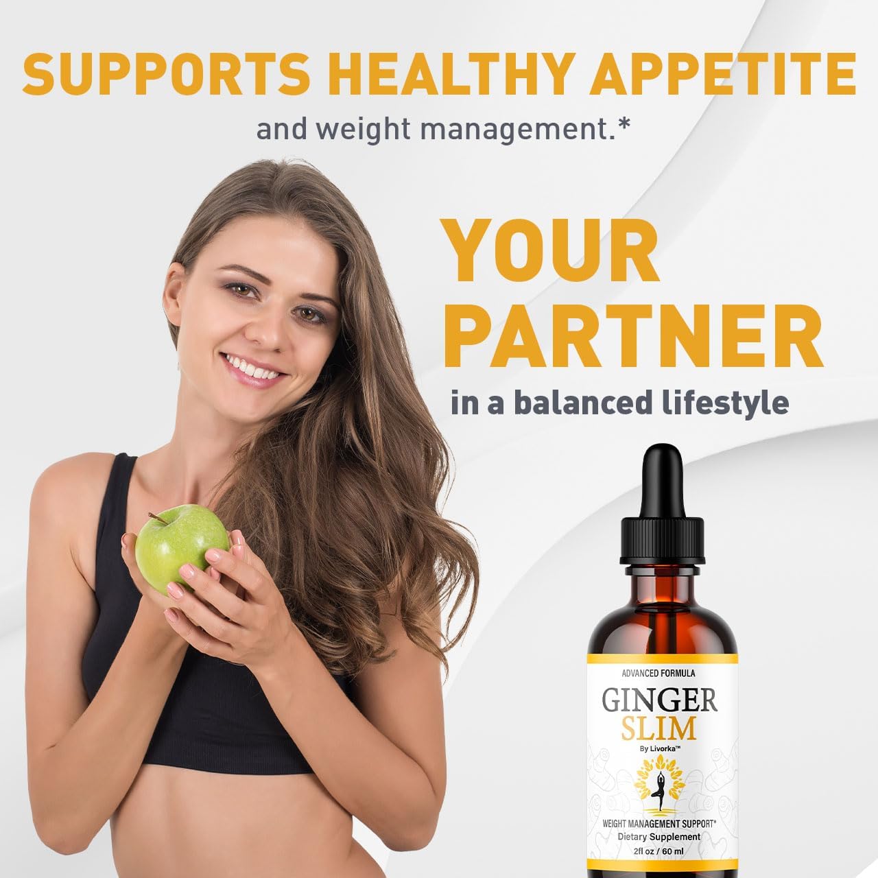 Ginger Slim Drops - Gotas Líquidas Naturales, Fórmula Premium, 1 Frasco para 1 Mes