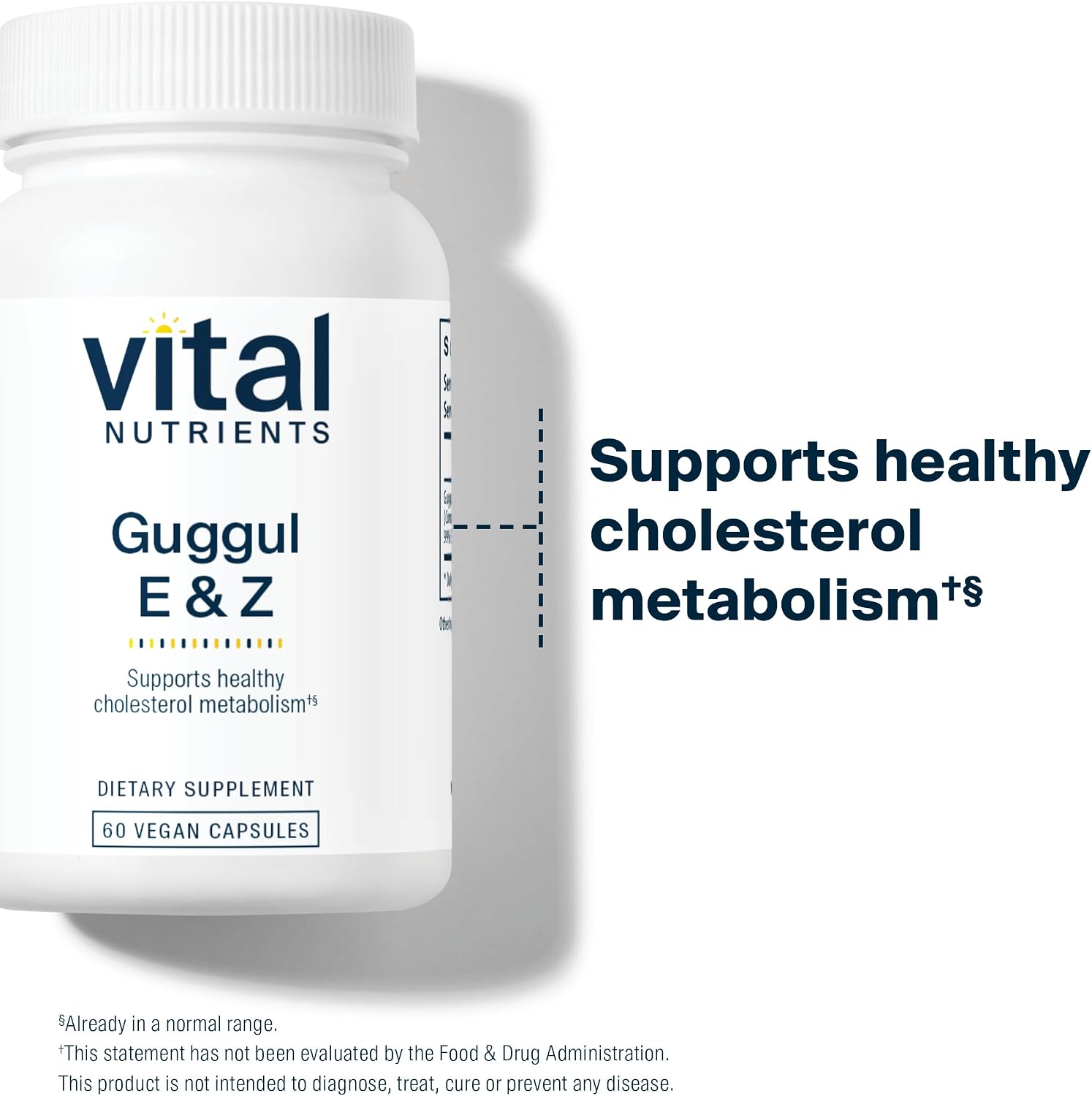 Vital Nutrients Guggul E & Z - Suplemento Vegano de Guggul - 60 Cápsulas