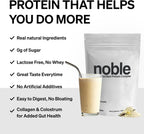 Noble Grass Fed Beef Protein Powder - Proteína de res con colágeno, calostro y órganos - Sabor Vainilla - 30 porciones