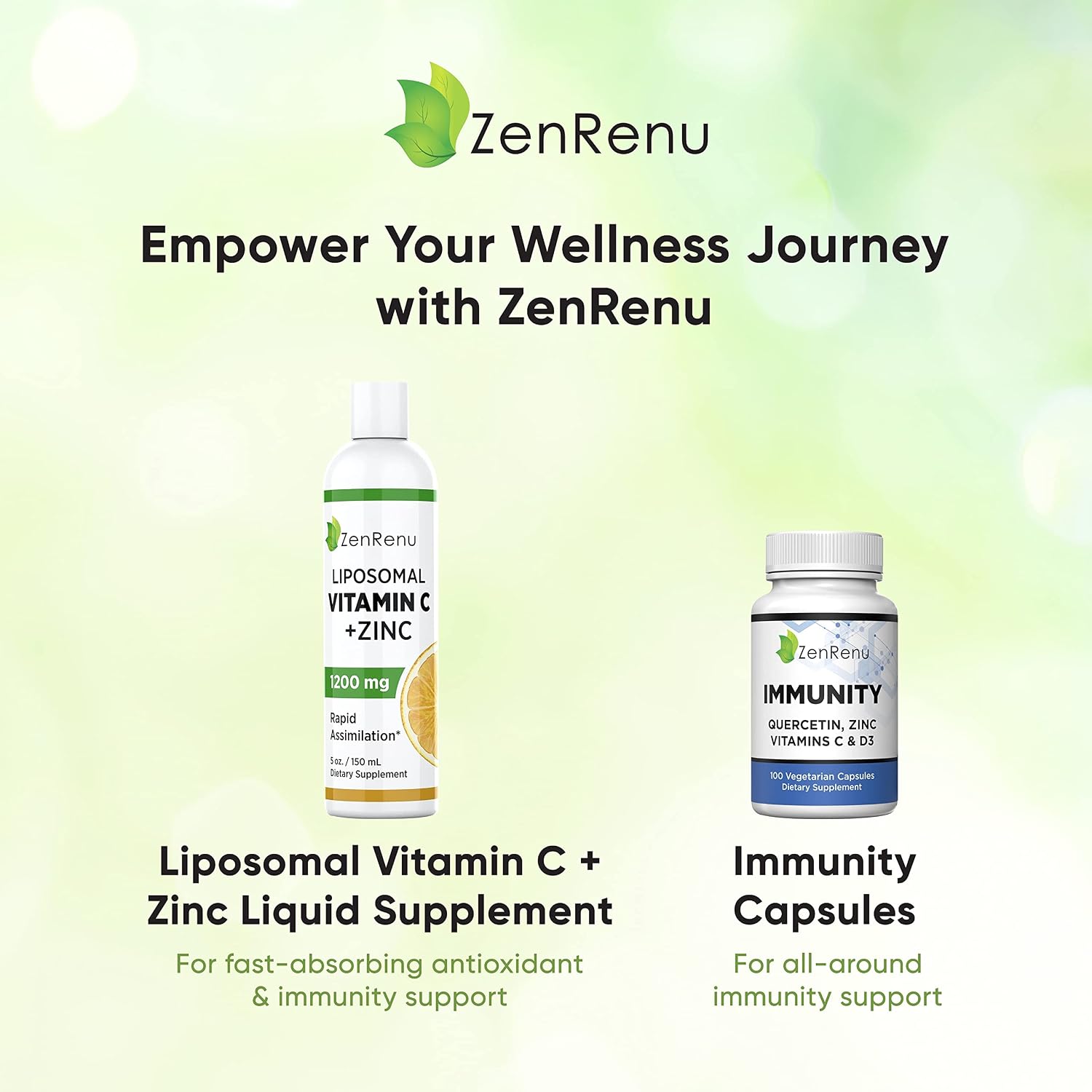 Zenrenu Bebida Liposomal de Vitamina C y Zinc (150 ml)
