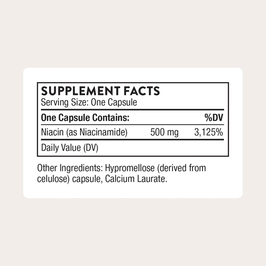 THORNE - Niacinamida - Forma no ruborizante de Vitamina B3 - Apoyo para la Piel y Protección Celular - 180 Cápsulas