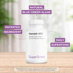Supersmart - AFA Extract 1000 mg daily (Patented) - Aphanizomenon Flos-Aquae - Blue-Green Algae Supplement | Non-GMO and Gluten-Free - 120 Vegetable Capsules