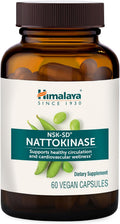 Himalaya NSK-SD Nattokinasa, Suplemento Alimenticio para una Circulación Saludable, Vegano, Sin Gluten, Extracto de Natto, 100 mg, 60 Cápsulas