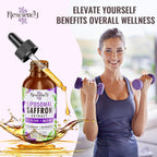 Resciency Gotas de Azafrán Liposomal 88.5mg – Extracto Líquido de Alta Biodisponibilidad con Ashwagandha, Magnesio, Zinc, Vitamina B12 y D3, 60 ml