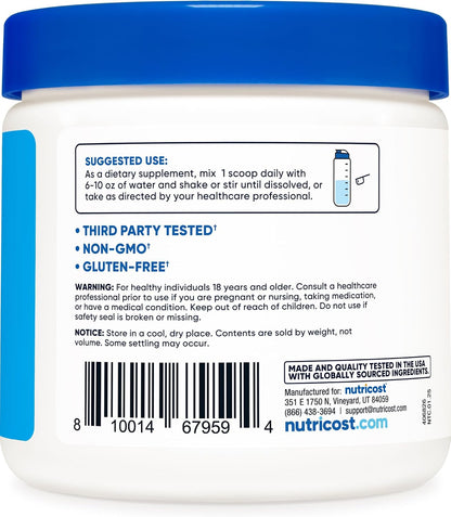 Nutricost Calcium BHB 250g sin Sabor – Sal – ¿Contiene alérgenos? Es libre de gluten y no-GMO. Verifique la – Image 4