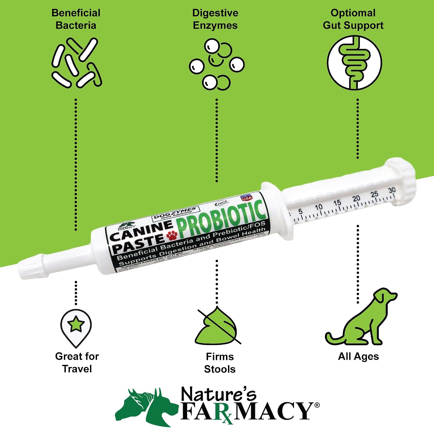 Dogzymes Pasta Probiótica Canina con Saccharomyces boulardii (15 g)