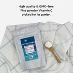 Fine Powder Vitamin C as Ascorbic Acid | Pure, Sugar, & GMO-Free | 1000 mg Vitamin C per Serving | 454 Servings per Bag