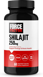 Force Factor Shilajit - Complemento de Shilajit para Energía y Salud Cerebral, Vegano, 60 Cápsulas