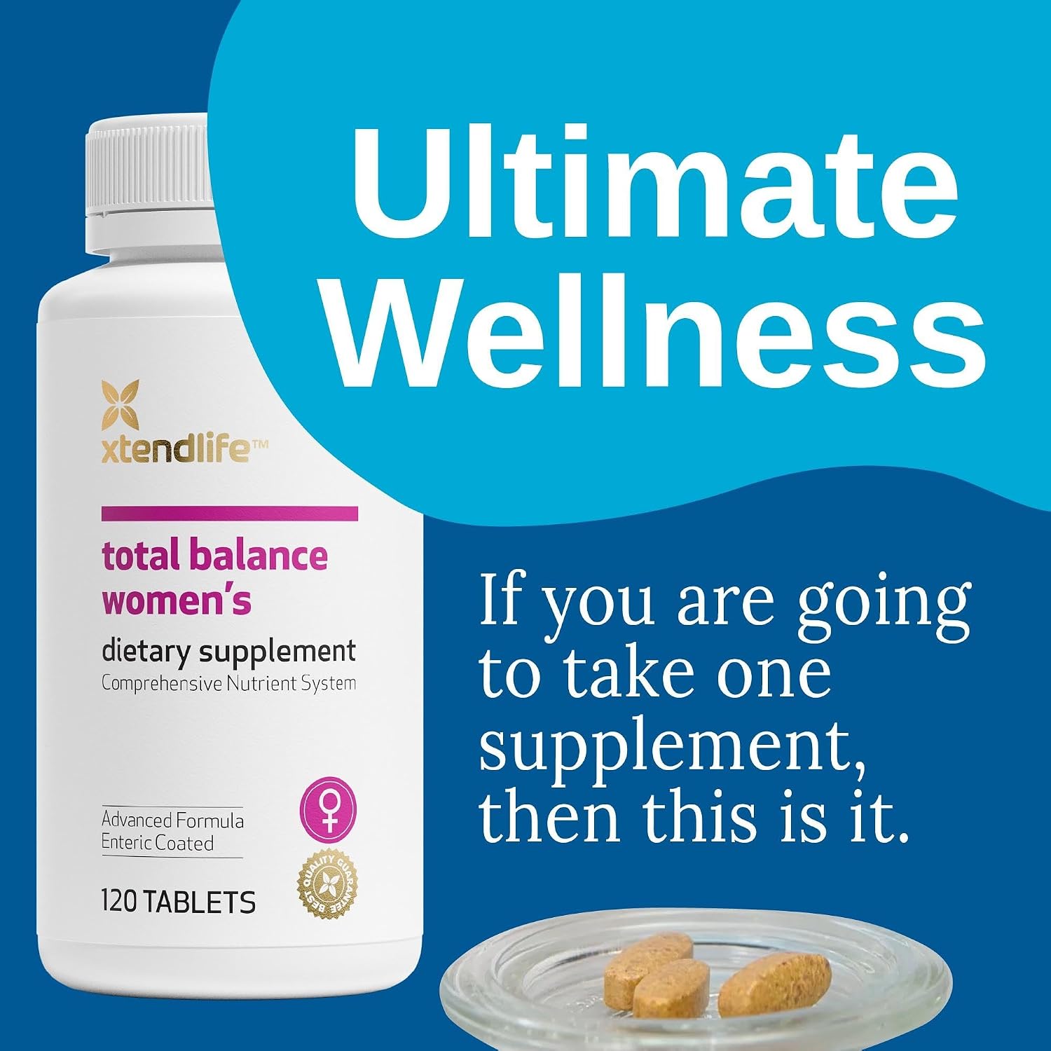 Xtendlife Total Balance Women's Multivitamin - 77 Bioactive Nutrients - 30 Day Supply