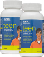 GNC Milestones Multivitamínico para Adolescentes Chicos 12-17, Pack Doble, 120 Comprimidos por Frasco