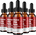 Gluco Vita Pure Drops Fórmula Saludable - 5 Pack (5 Meses de Suministro)
