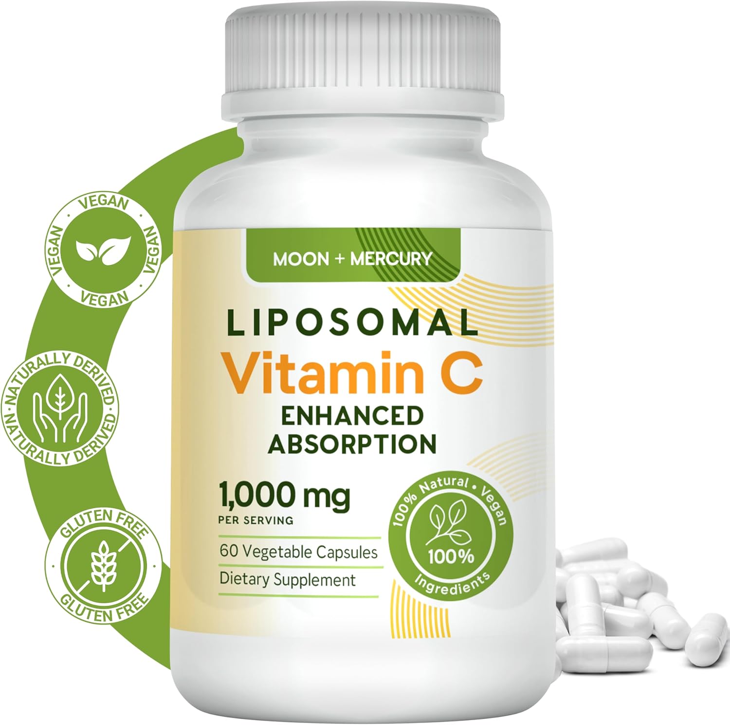 Vitamina C Liposomal 1000mg – 60 Cápsulas – Moon + Mercury