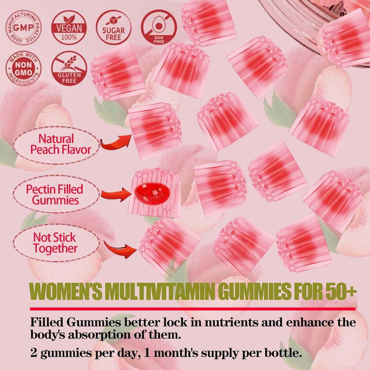 ZEGBALP Multivitamínico para Mujeres 50+ sin – Vitaminas liposolubles: A, D3, E, K2. Contribuyen a la visión, – Image 7