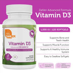 Zahler - Advanced Vitamin D3 1000 IU, 120 Softgels