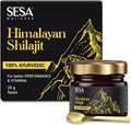 Sesa Himalayan Shilajit Resin – 100% Ayurvédico, 50 dosis de 400 mg con 80+ Minerales Traza y Ácido Fúlvico