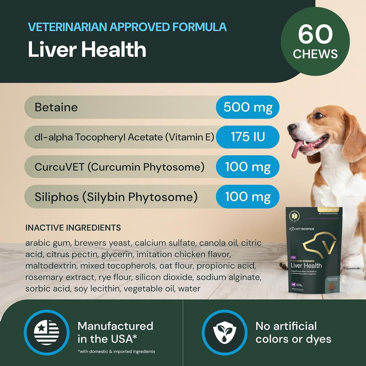VetriScience Veterinary Strength Liver – Zinc: Mineral esencial para la función inmunitaria y la salud de la piel. – Image 3
