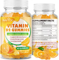 Gominolas de Vitamina B2 (Riboflavina) 400 mg - Vegano, Sin Azúcar, Sabor Naranja, 60 Gominolas