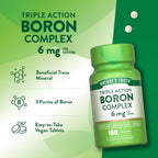 Nature's Truth Complejo de Boro Triple Acción, 6 mg, 180 Comprimidos Veganos