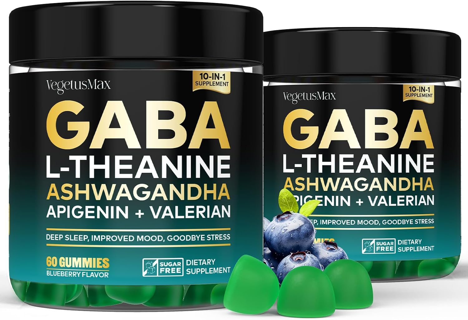 Gominolas GABA 500mg con L-Teanina, Ashwagandha y Magnesio – 60 Gominolas