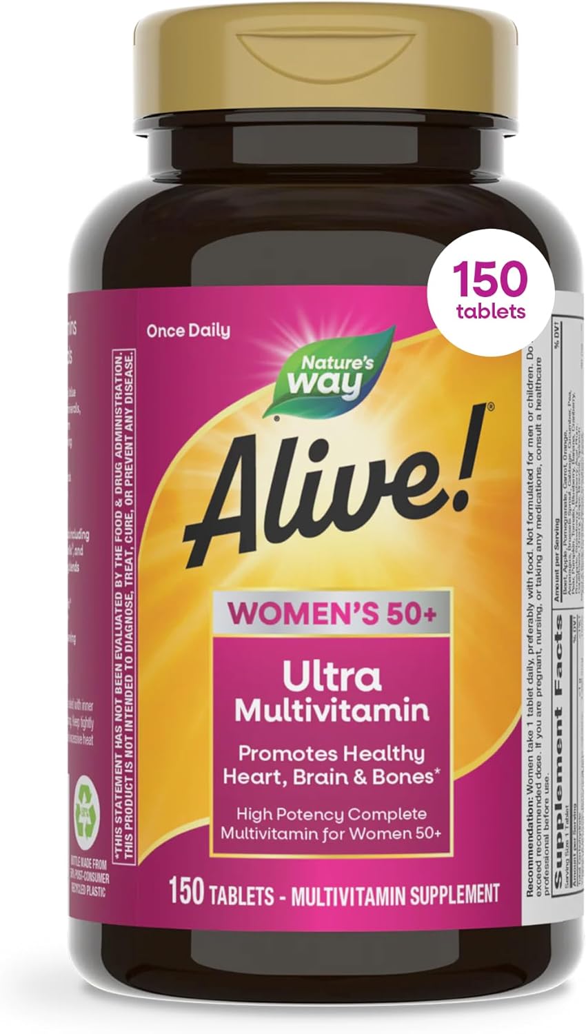 Nature's Way Alive! Multivitamínico Ultra Potencia para Mujeres 50+ - 150 Comprimidos