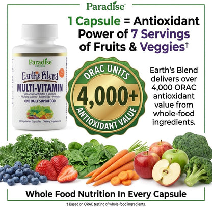Paradise Herbs Earth's Blend Multivitamínico – La vitamina B12 puede ayudar a la formación normal de glóbulos – Image 4