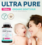 Organic Goat's Rue – Lactation Supplement to Increase Breast Milk Supply – 60 Vegan Capsules