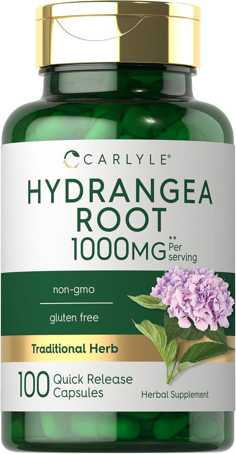 Carlyle Raíz de Hortensia Cápsulas | 100 Unidades | Extracto No-GMO Sin Gluten