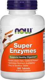 NOW Foods Super Enzymes, 180 Tablets (180 Tabs X 2)