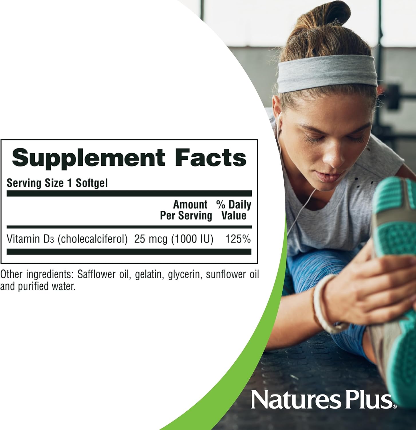 NaturesPlus Vitamin D3 1000 IU - 180 Softgels