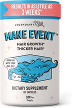 Vitaminas para el Crecimiento del Cabello para Mujeres - Biotina con Colágeno y Lustriva, Mane Event™