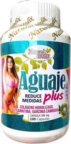 Aguaje Plus 4 en 1 - Complemento Femenino Peruano para Curvas y Figura - Natural - 100 Cápsulas