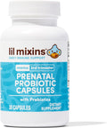 Lil Mixins Early Allergen Prenatal Probiotics - Probióticos prenatales para mujer y bebé - L. rhamnosus y L. acidophilus - Cápsulas, suministro para 1 mes