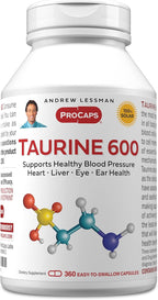 ANDREW LESSMAN Taurina 600 mg – 60 Cápsulas