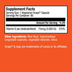 Invite Health Vitamina D3 3000 IU - 90 Cápsulas Veganas (Pack de 2)