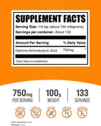 BulkSupplements GABA en polvo - 100g