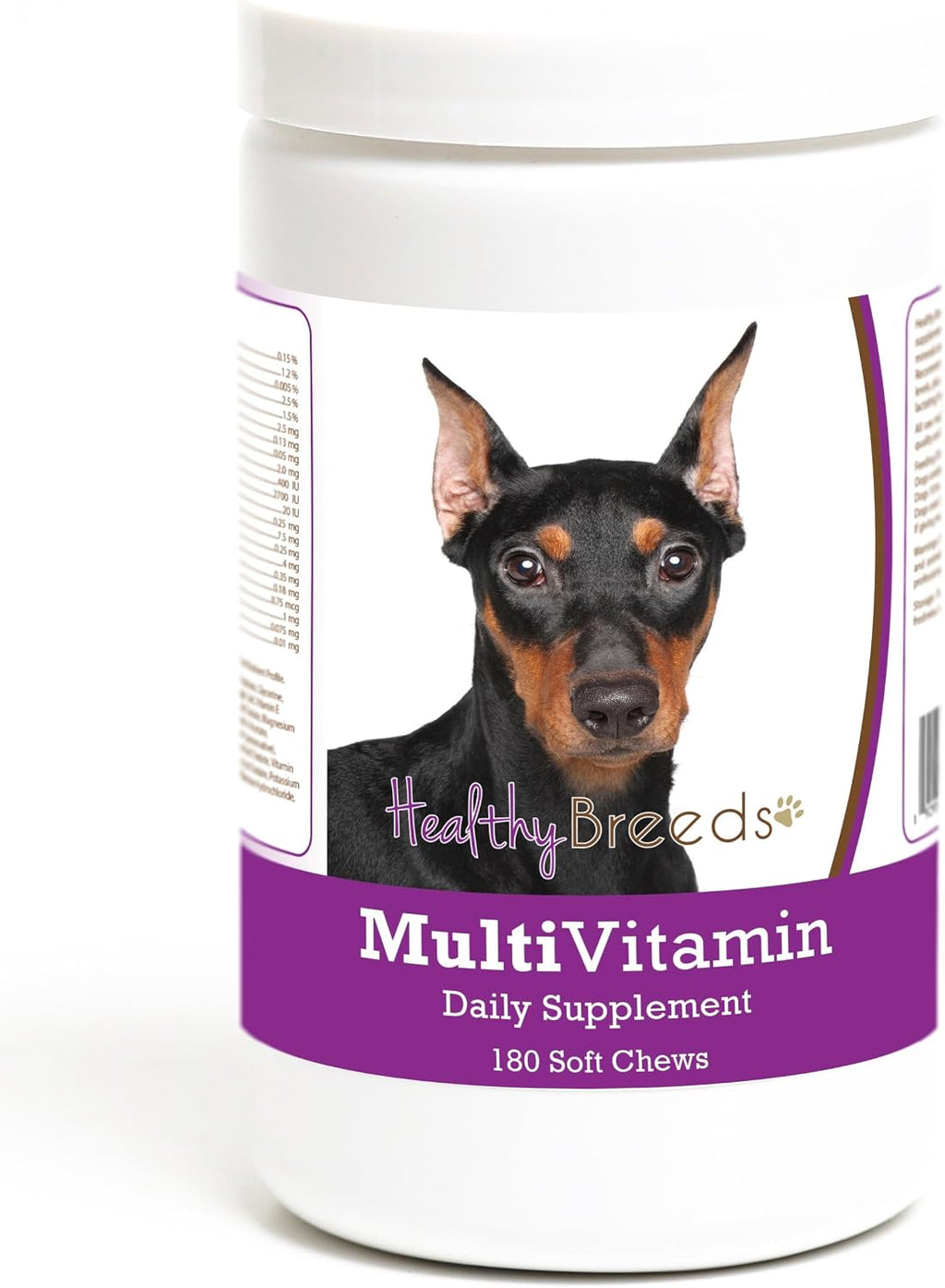 Healthy Breeds German Pinscher Multivitamínico Masticable Suave para Perros 180 unidades