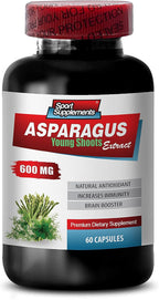 Cápsulas de Espárragos 600 mg - Extracto de Brotes Jóvenes - 60 Cápsulas