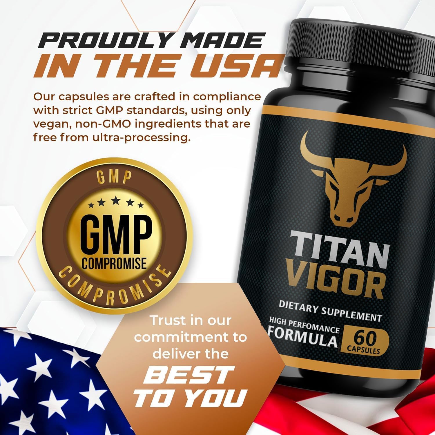 Titan Vigor - Fórmula de Alto Rendimiento para Hombres, 120 Cápsulas