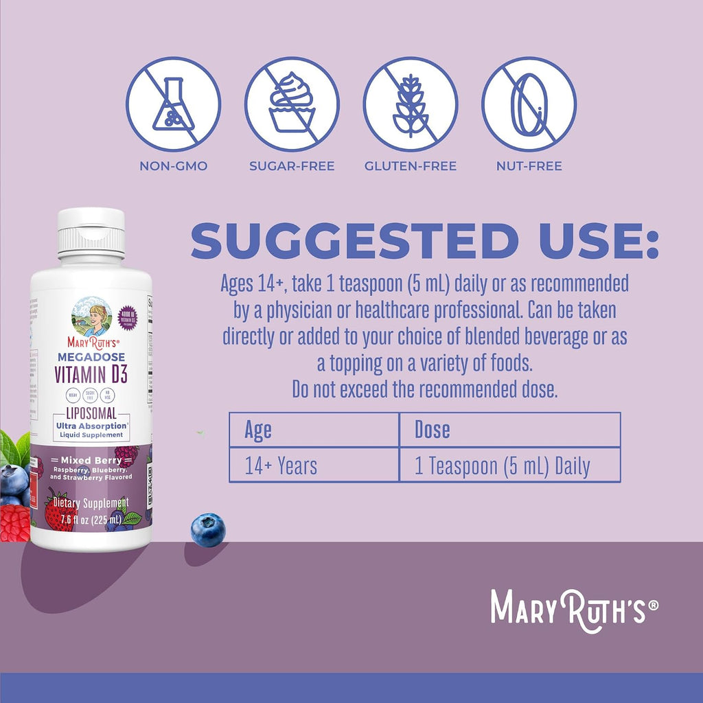 Megadose Vitamina D3 Liposomal 4000 UI - MaryRuth's