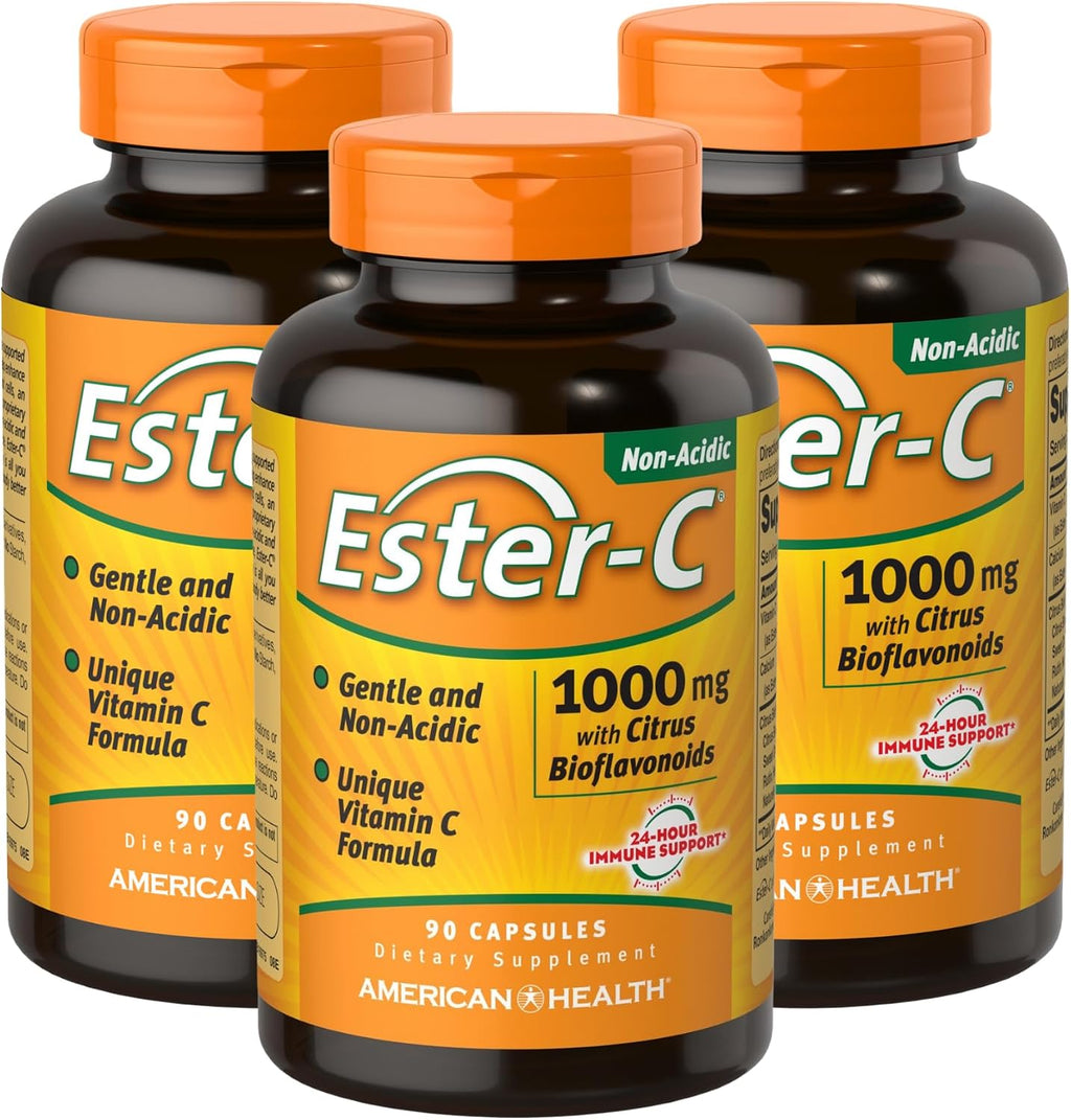 American Health Ester-C 1000 mg con Bioflavonoides Cítricos, 180 Cápsulas