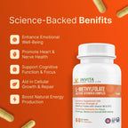 INVITA L-Metilfolato 15mg + Complejo B Activo – 60 Cápsulas – Suplemento con B6 y B12 Metilcobalamina
